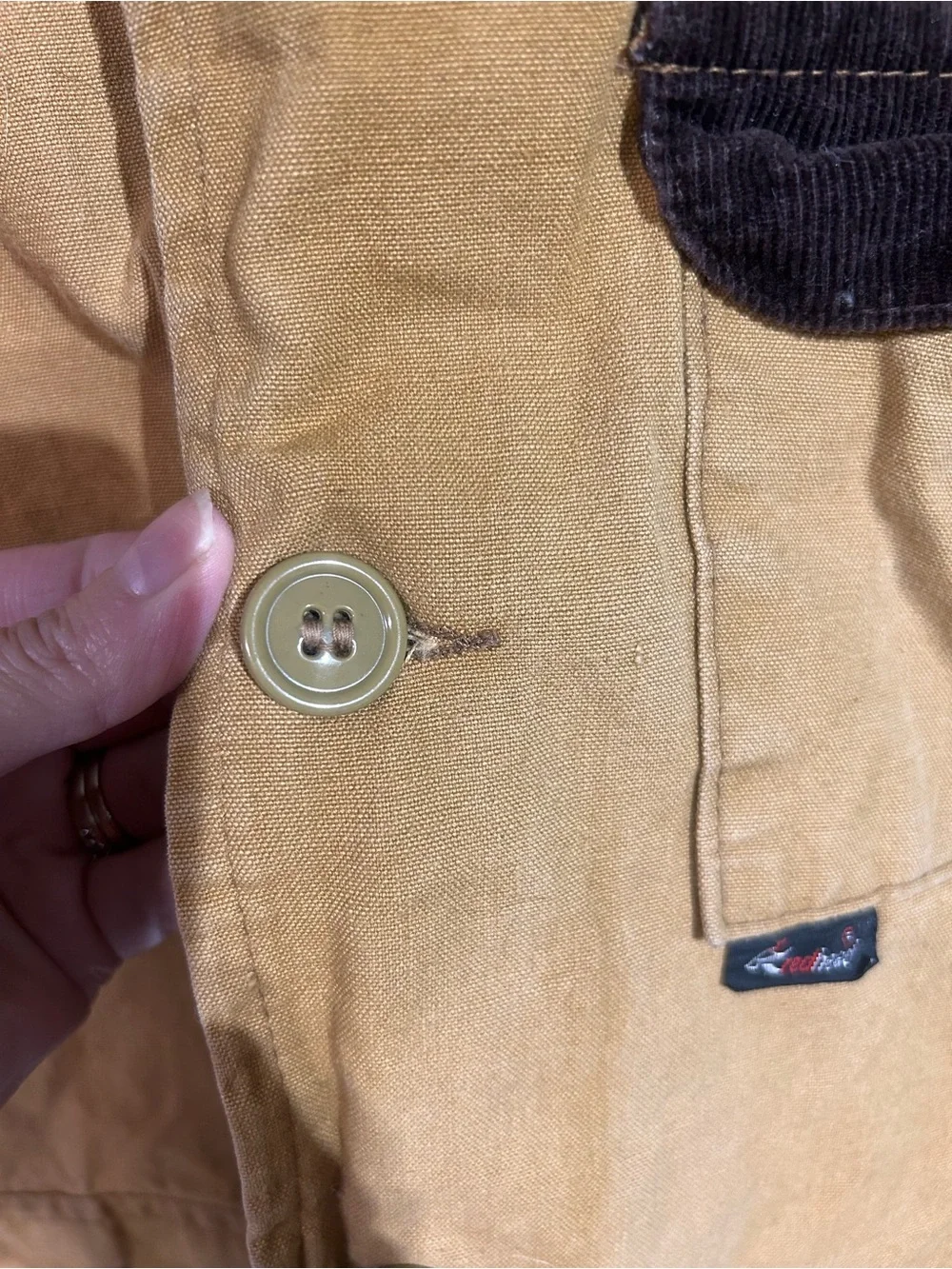 Vintage Red Head Jacket Mens Medium  Tan Duck Canvas Hunting